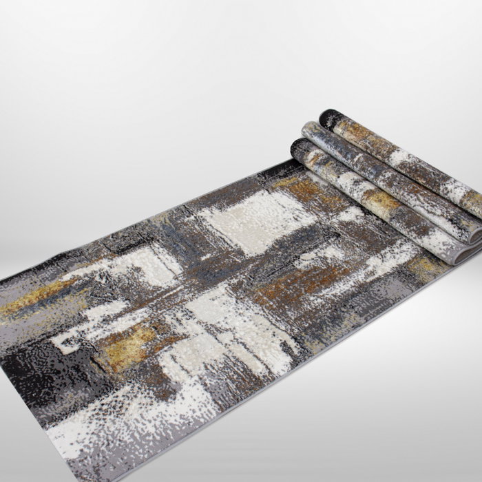 Conceptum Alfombra de Pasillo HE633 Crema y Dorado 80 x 150 cm